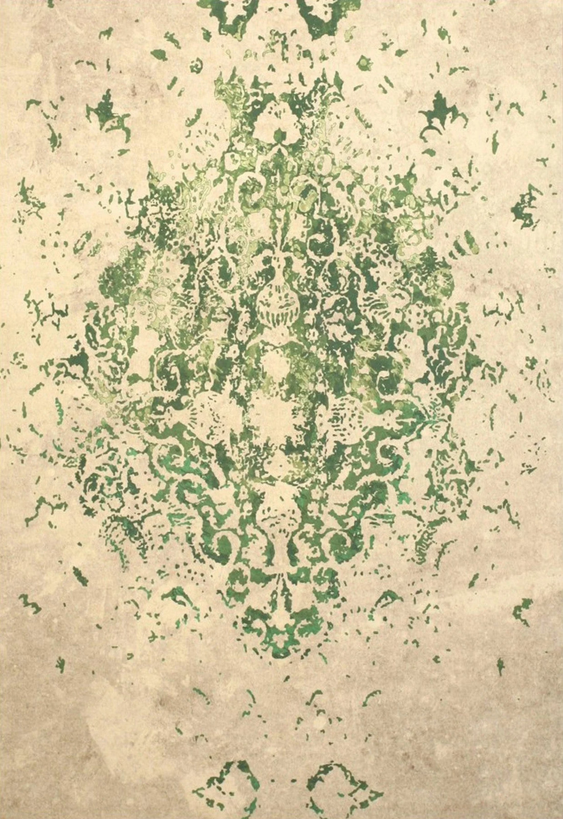 4’x6′ Sophie Jasmine Green Machine Made Rug