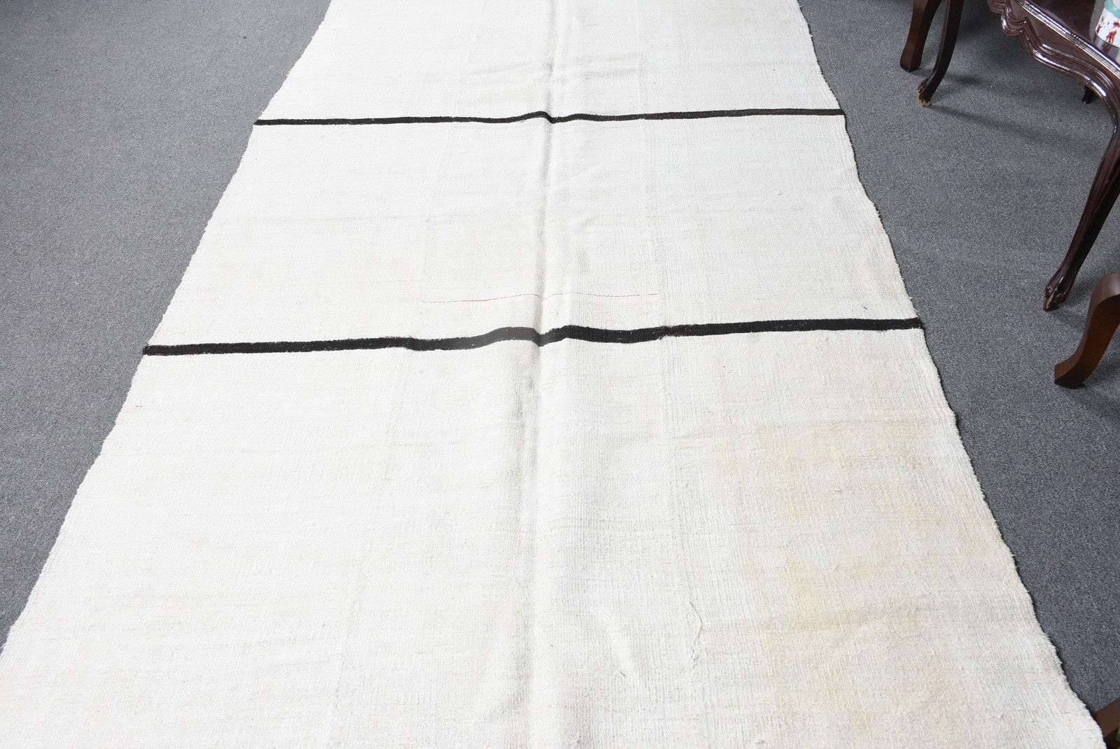 4,8×8,2 ft Turkish Rug, Area Vintage Rug, White Moroccan Rug