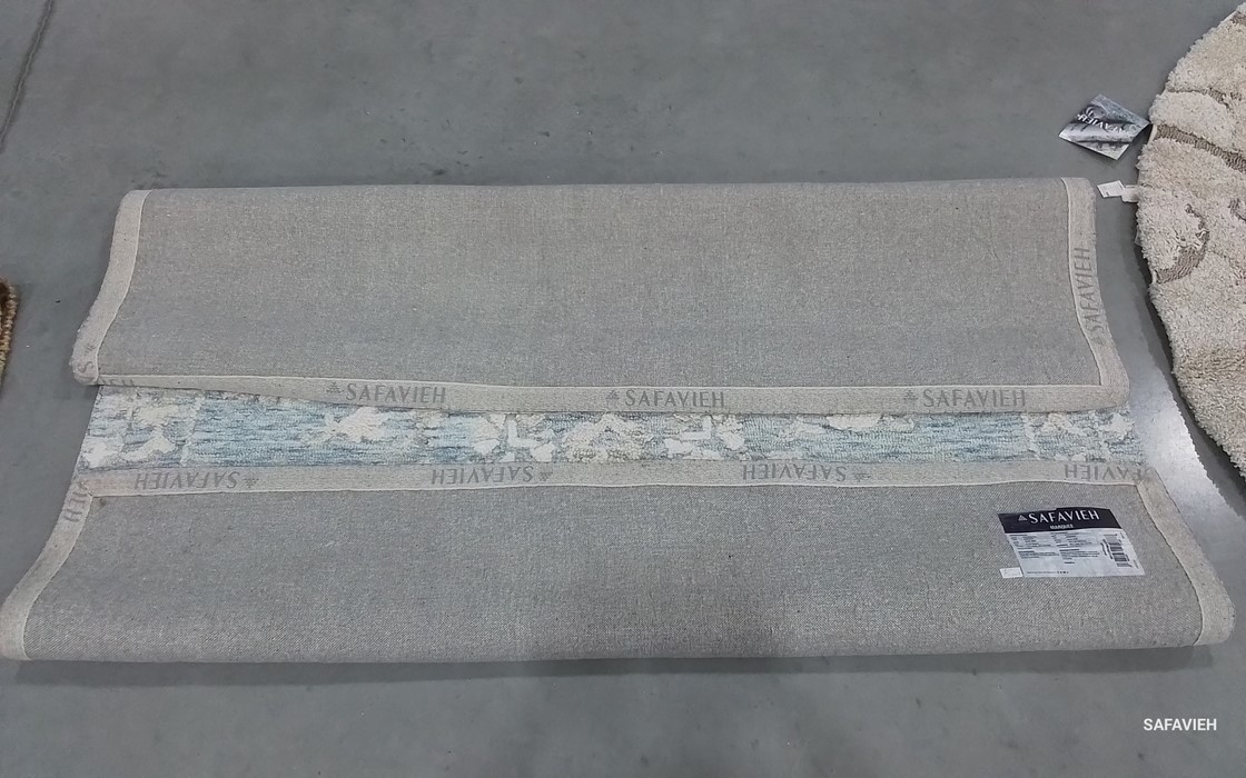 BLUE / GREY 6′-0″ x 6′-0″ Back Stain Rug, Reduced Price 1172806351 MRQ504M-6SQ