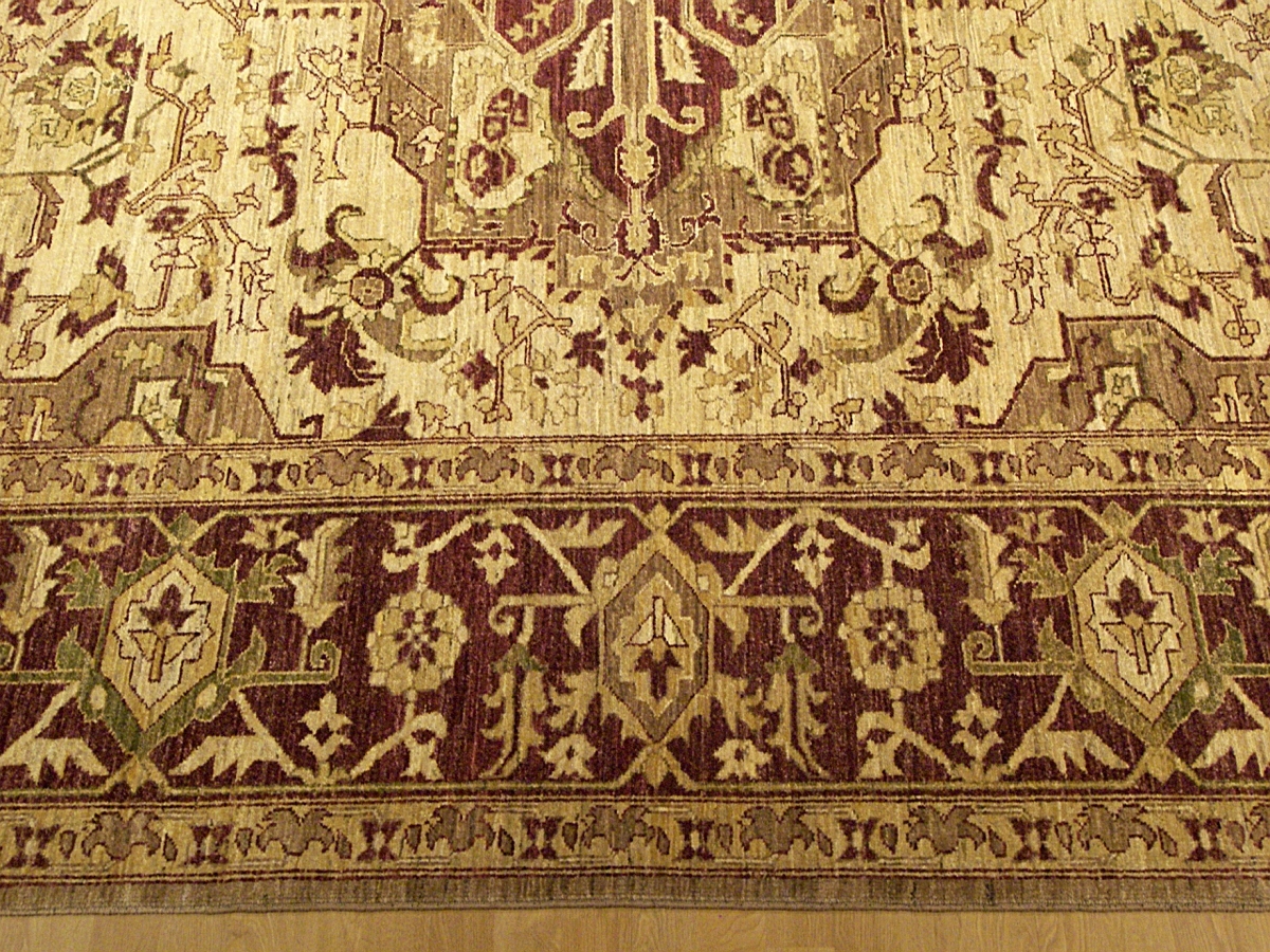 9.5 x 12 ft HAND KNOTTED High Quality Afghan Sarape Rug _Veggie Dyed Fine Wool