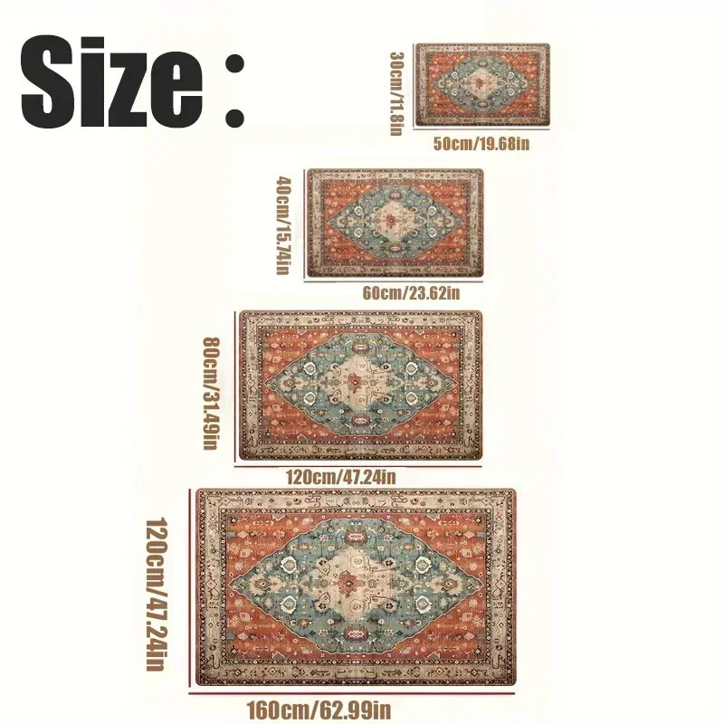 Christmas Santa Claus Snowman Carpet Large Area Rug living room Non-slip Mat