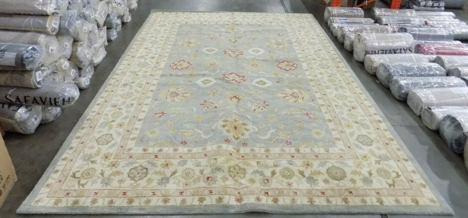 GREY BLUE / BEIGE 9′-6″ X 13′-6″ Hole in Rug Reduced Price 1172575593 AT822A-10