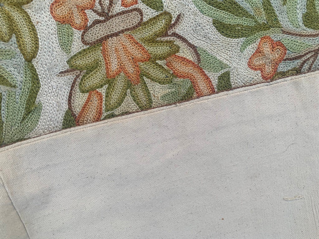 Vintage French Style Aubusson Medallion Design Chain stitch Rug 2x3ft Free Ship