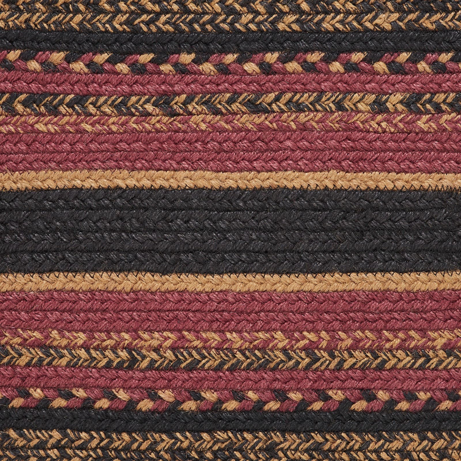 New Primitive MUSTARD RED BLACK BRAIDED RUG Floor Mat Area 20″x 30″