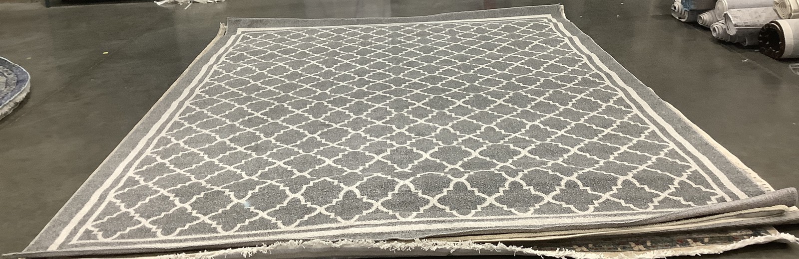 DARK GREY / BEIGE 9′-0″ x 12′-0″ Damaged Rug, Reduced Price 1172685293 AMT422R-9