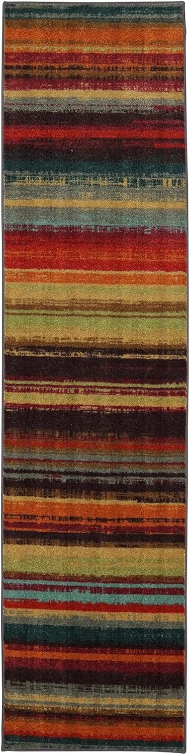 Mohawk Home New Wave Boho Stripe Runner Area Rug, 2’x8′, Multi