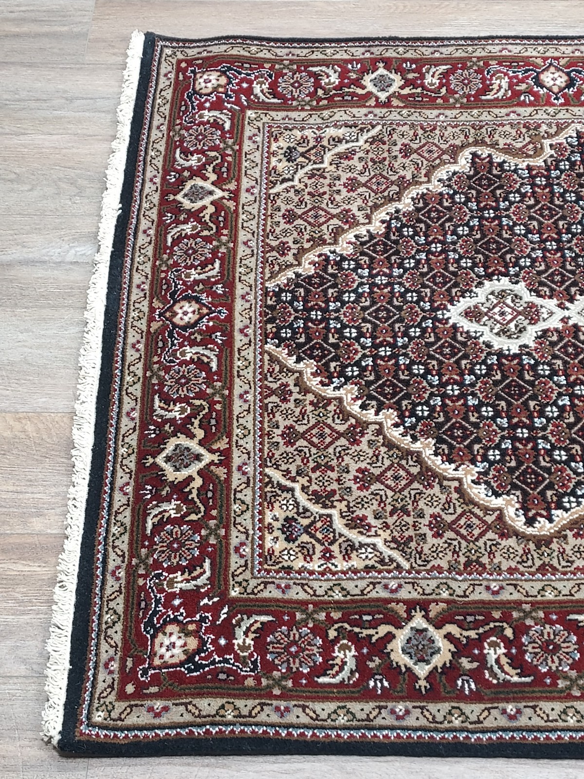 Turkish Silk&Wool Hand Made Bohemian Royal Classic Design, Turkish Rug 4×6 Ft