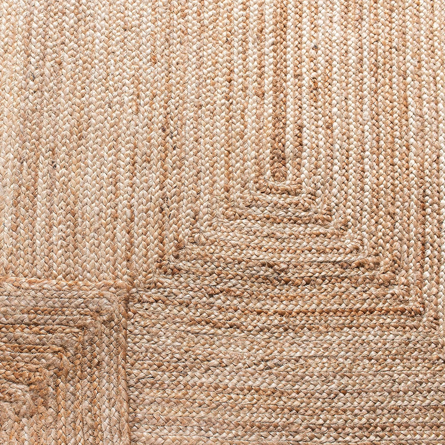 Area Rug 5X8 – Cape Cod Collection – Natural Brown, Handmade Braided Flat Weave