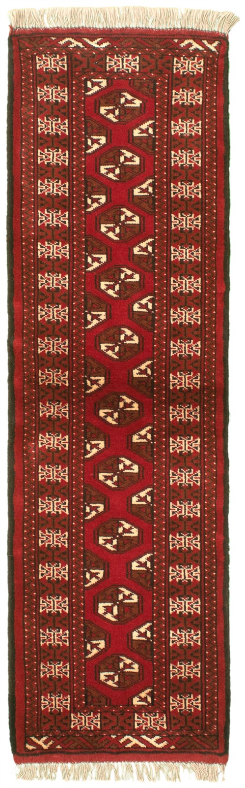 Vintage Hand-Knotted Area Rug 1’11” x 6’2″ Traditional Wool Carpet