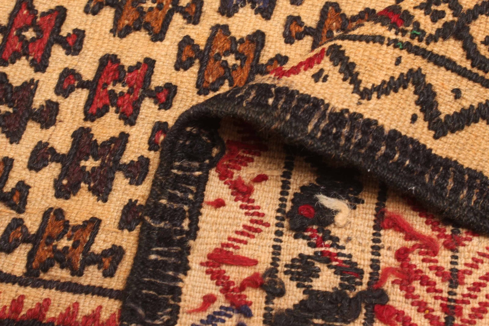 Vintage Hand Woven Area Rug 4’5″ x 6’4″ Traditional Wool Oriental Carpet