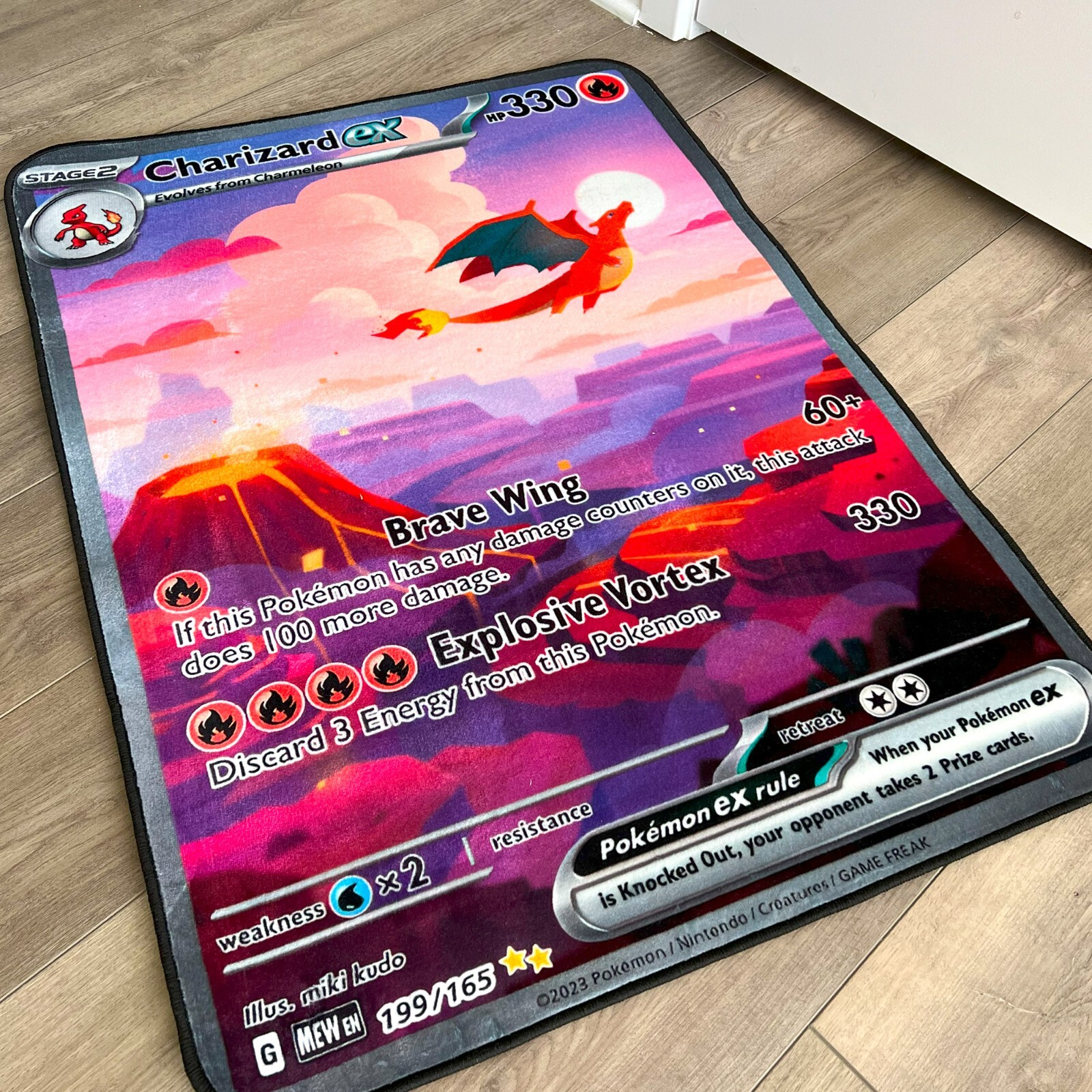 Anime Rug Pokemon Charizard Ex Soft Polyester Carpet