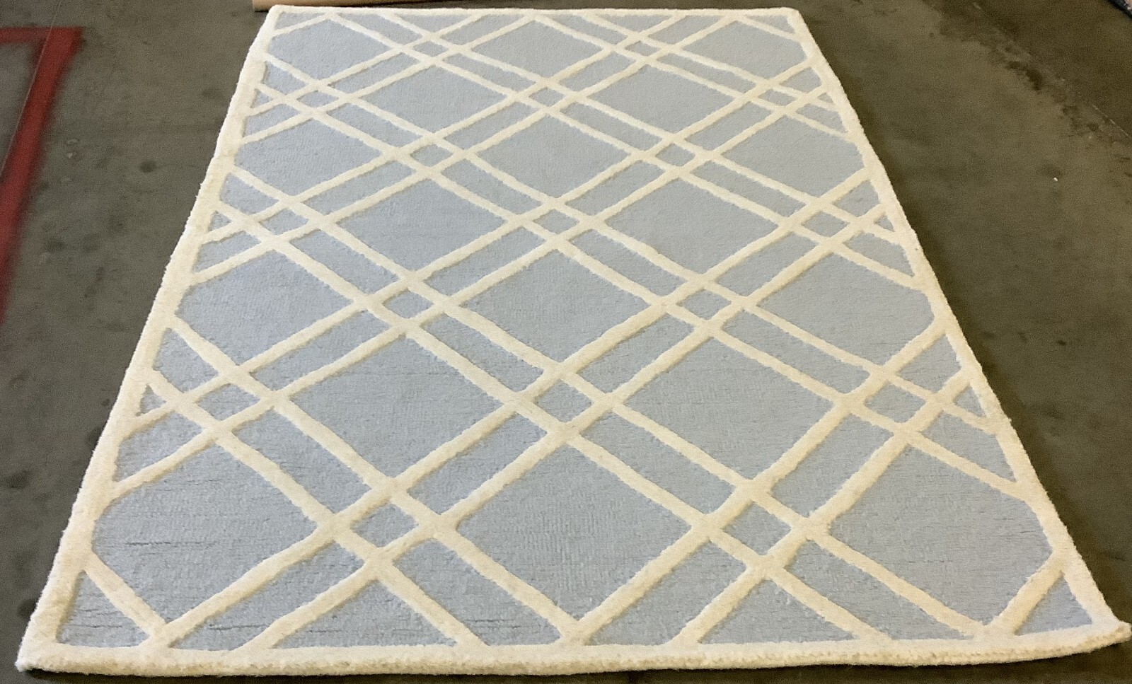LIGHT BLUE / IVORY 4′-0″ x 6′-0″ Flaw in Rug, Reduced Price 1172676299 CAM142A-4