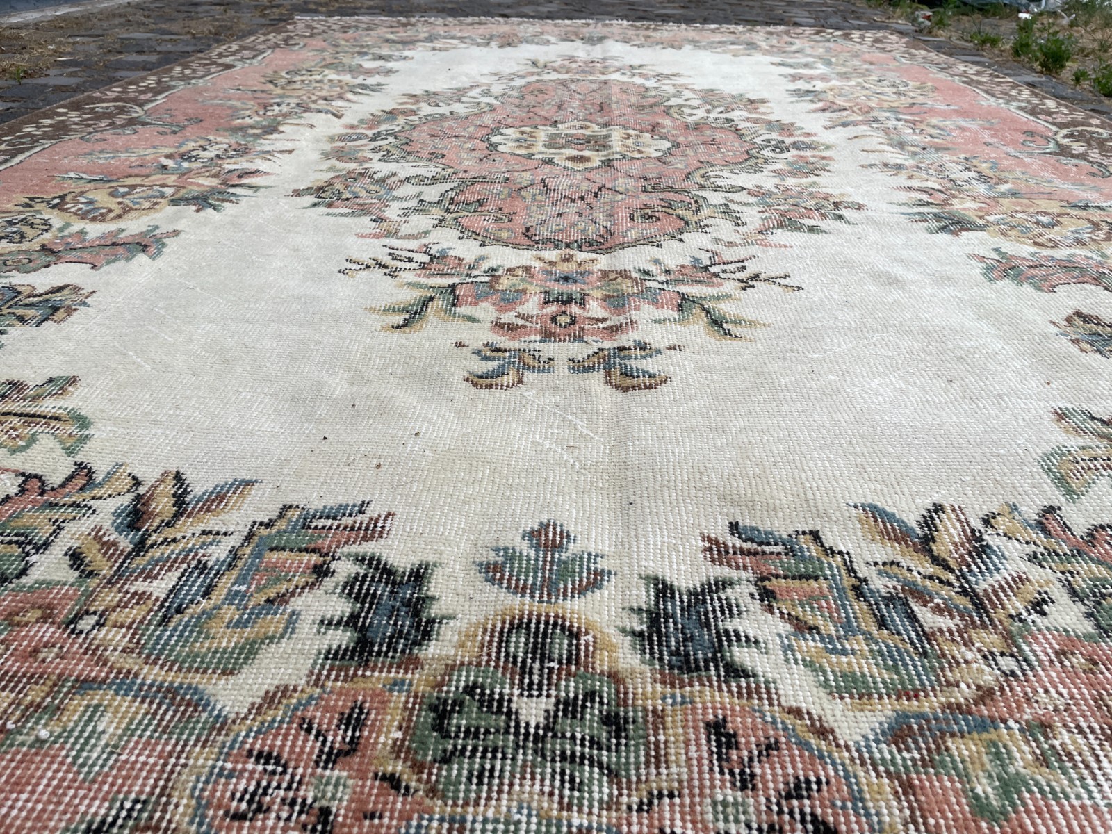 Turkish Vintage Rug, Handmade Wool Rug, Bohemian Large Rug, 6,6 x 10, ft