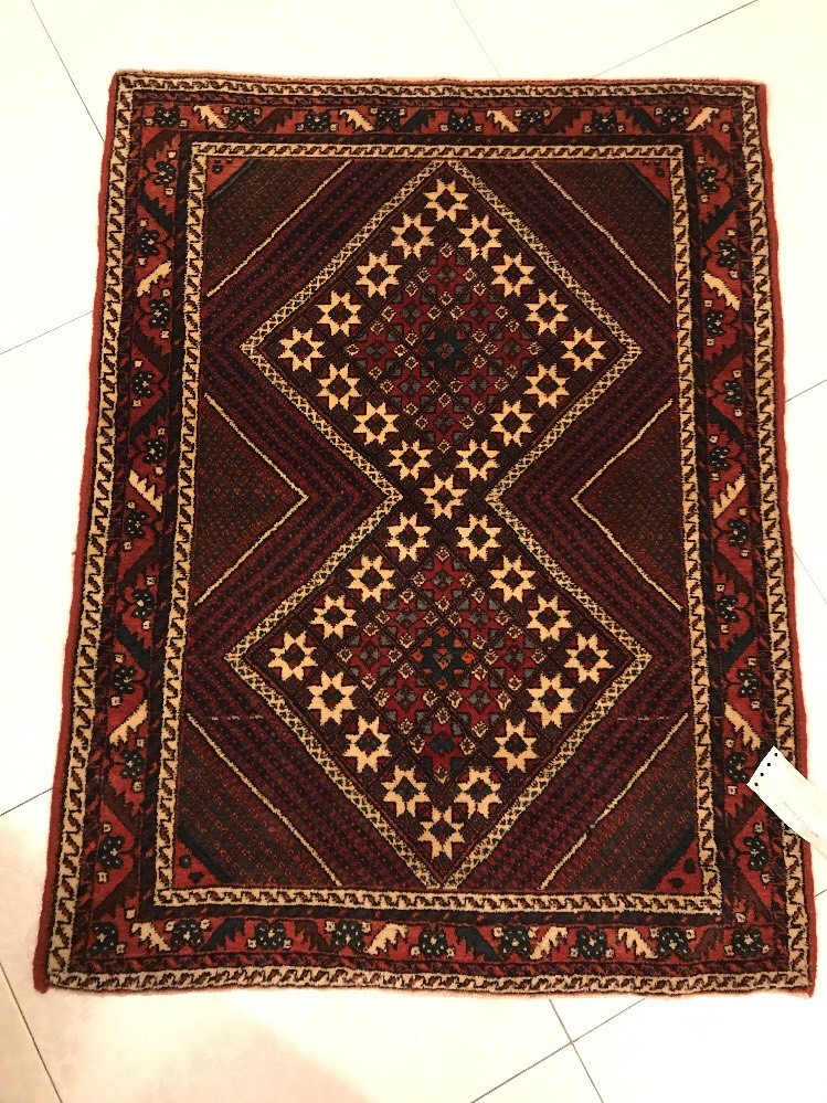 2.5×3.3 Hand Knotted Tribal Rug, 100% Wool