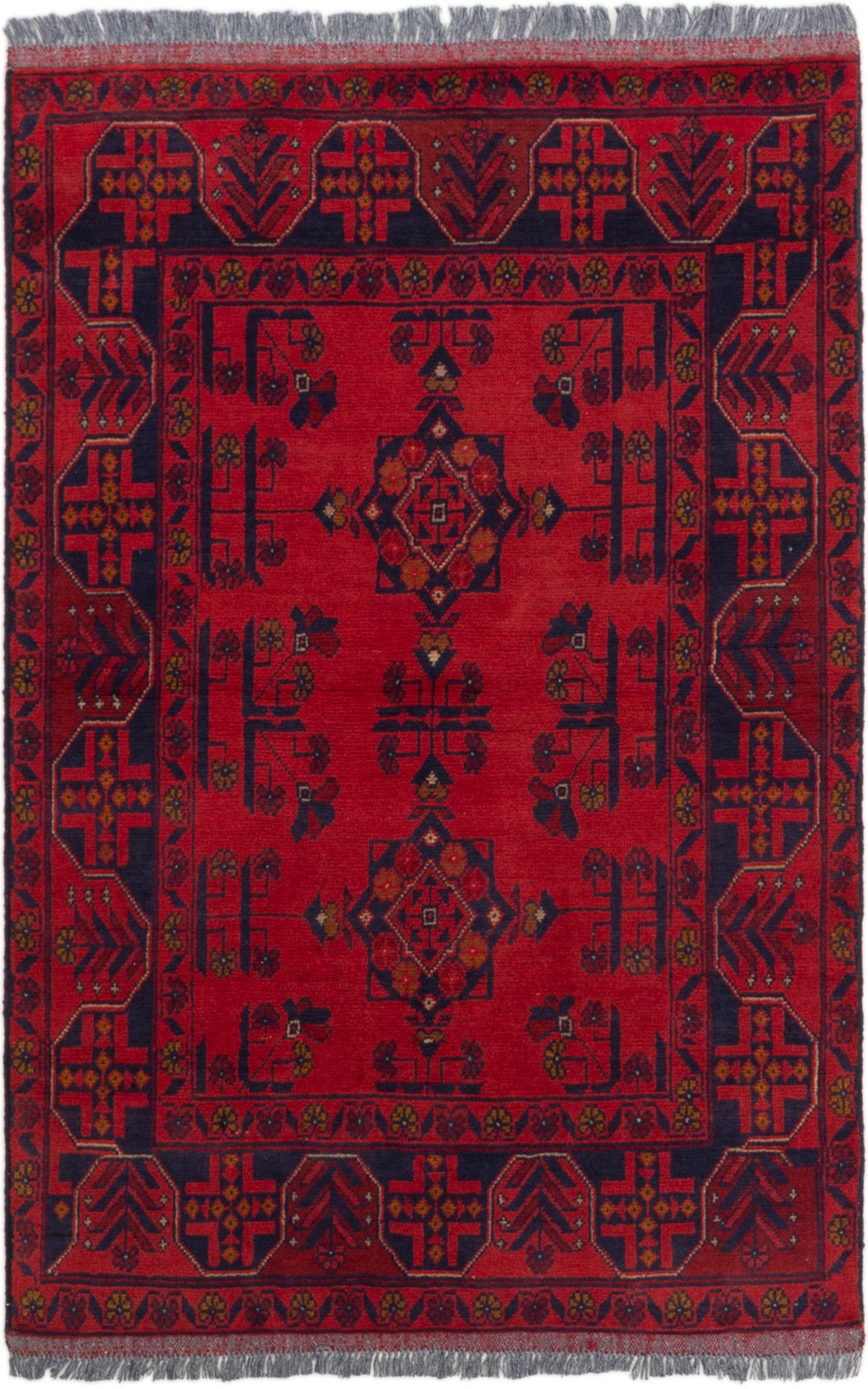 3’2″ x 4’10” Hand Knotted Area Rug Traditional Oriental Wool Carpet