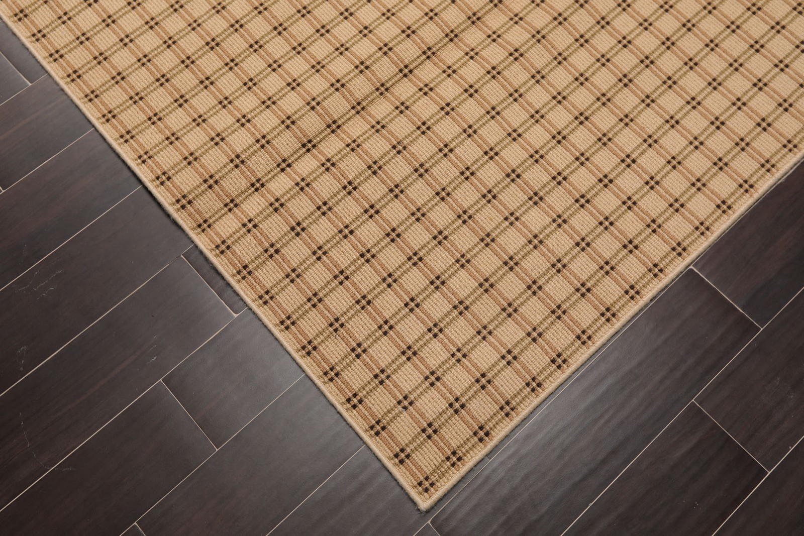 Karastan 3’9″ x 5’11” Beige Tan New Zealand Wool Loop Pile Rug