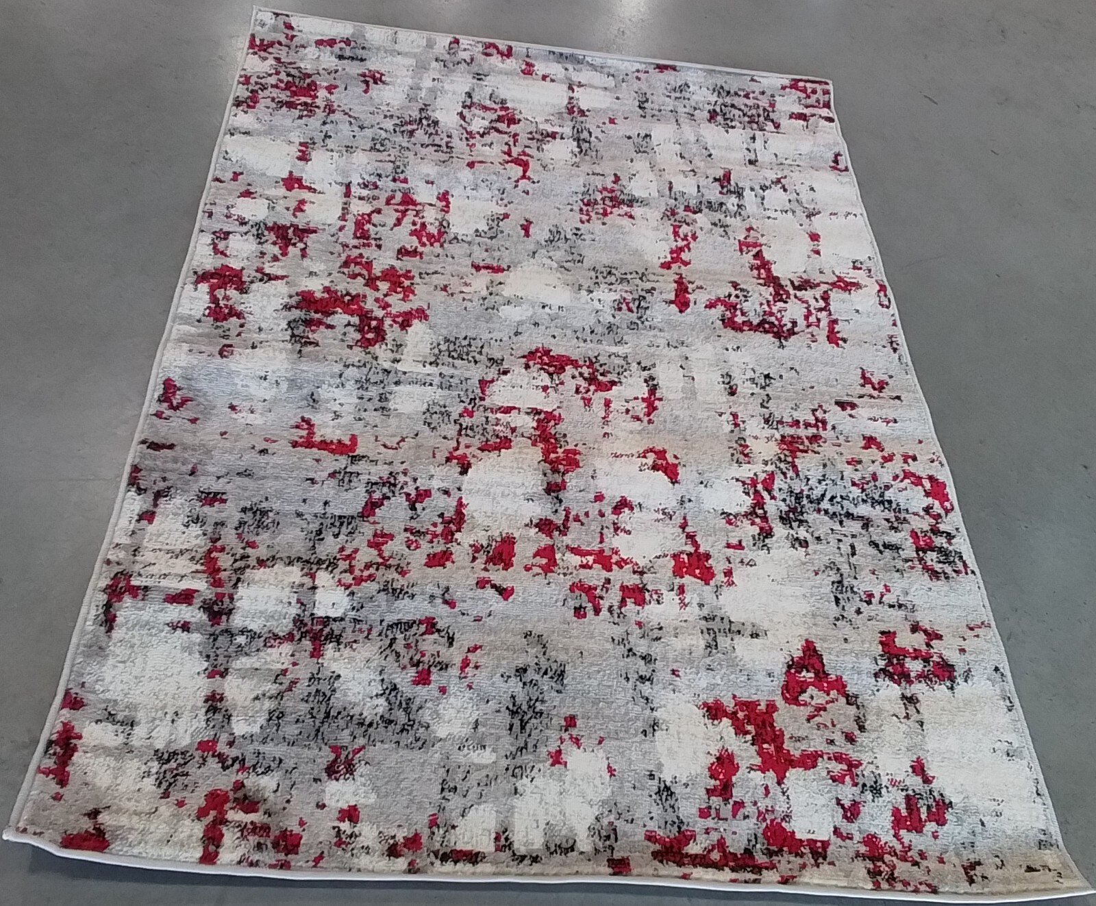 GREY / RED 4′-0″ x 6′-0″ Back Stain Rug, Reduced Price 1172762888 SKY193Q-4