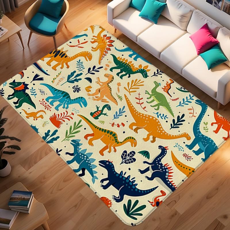 Dinosaur Area Rug – Dinosaur Carpet for Bedroom and Living Room Decor – 36×24