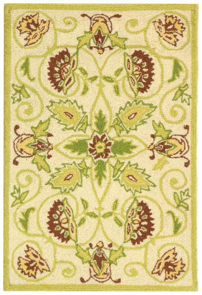Safavieh Chelsea IVORY / GREEN 1′-8″ X 2′-6″ Area Rug – HK330B-2