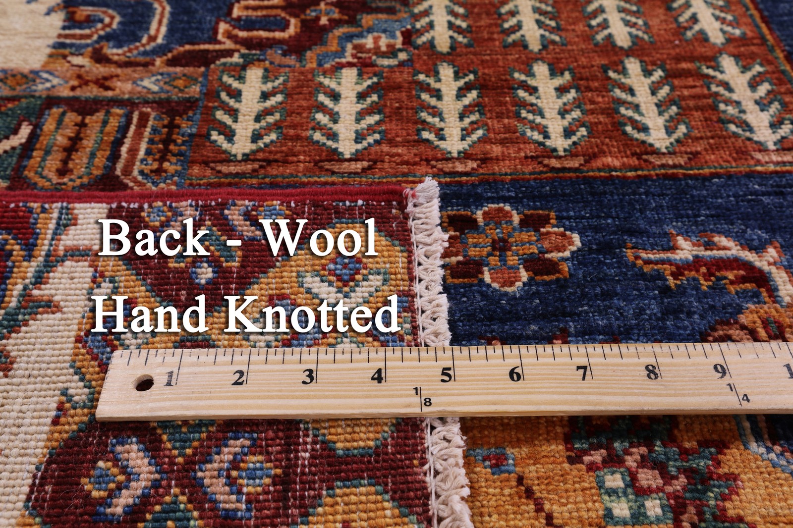 Handmade Super Kazak Wool Rug 5′ 5″ X 8′ 0″ – Q11085