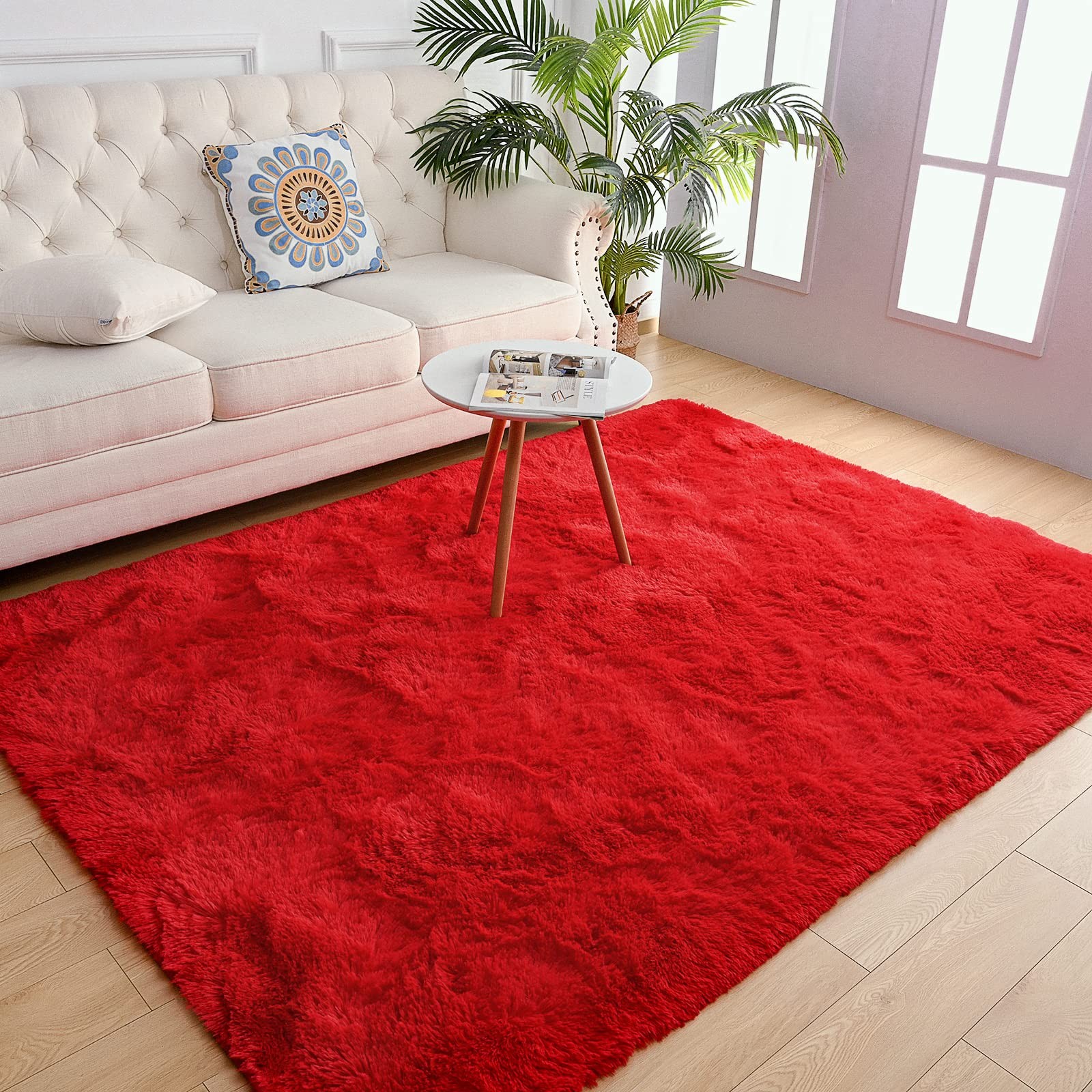 Soft Area Rugs for Bedroom Living Room Plush Fluffy Rug 3×5 Feet, Shag Furry …