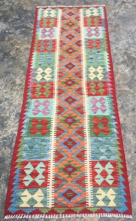 Afghan Runner,Kitchen Runner,Flatweave Kilim,Handwoven Runner,Home Decor,2×6 ft