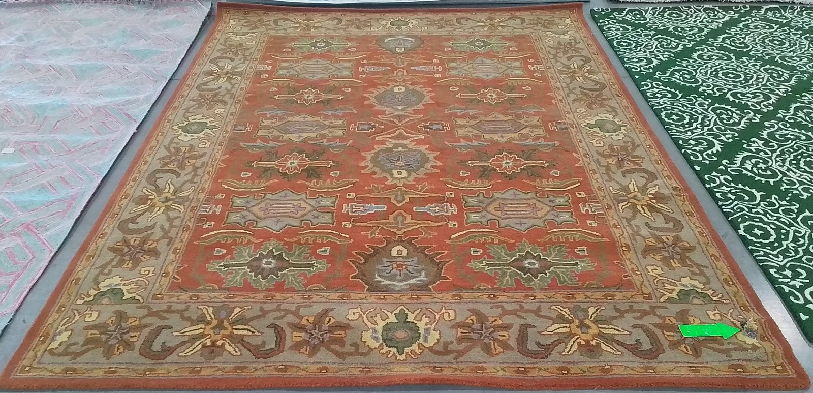 RUST / BEIGE 7′-6″ x 9′-6″ Hole in Rug, Reduced Price 1172787153 HG734D-8