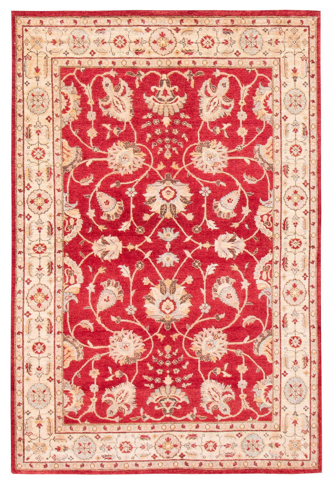 Traditional Hand Knotted Oriental Area Rug 6’1″ x 9’1″ Wool Carpet