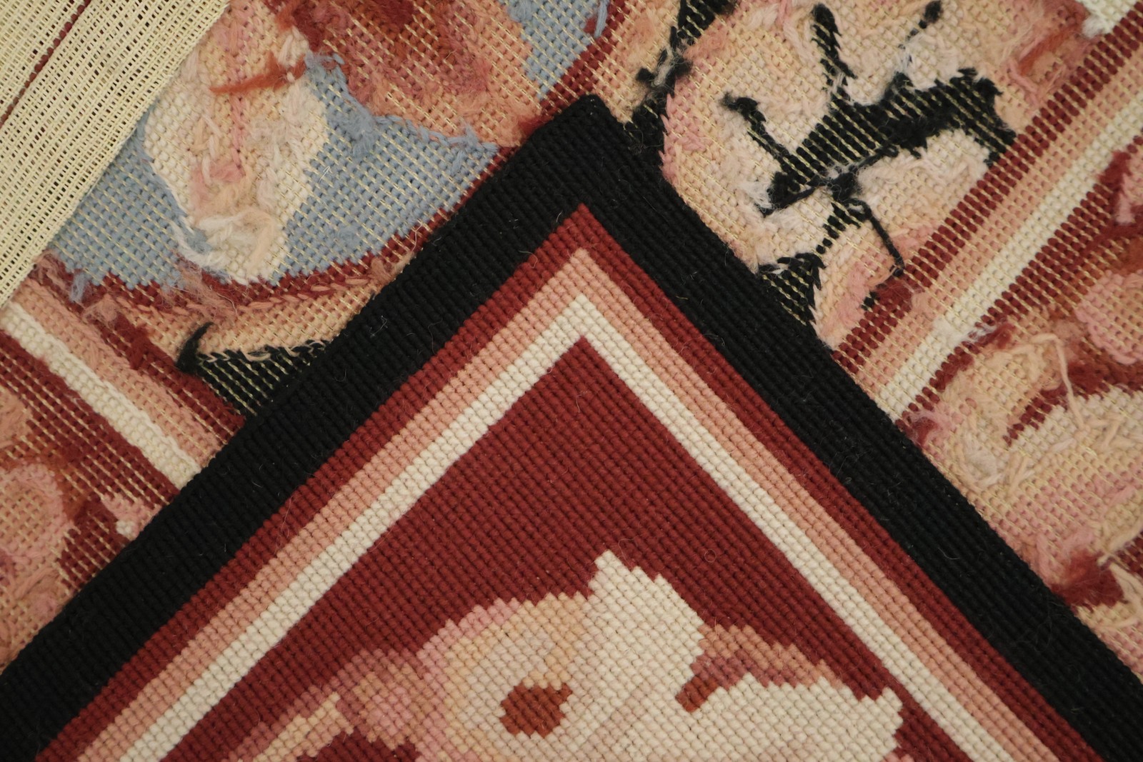 Aubusson Tapestry Chinese Large Rug 12×18 Needle-Point All-Over Pattern Carpet