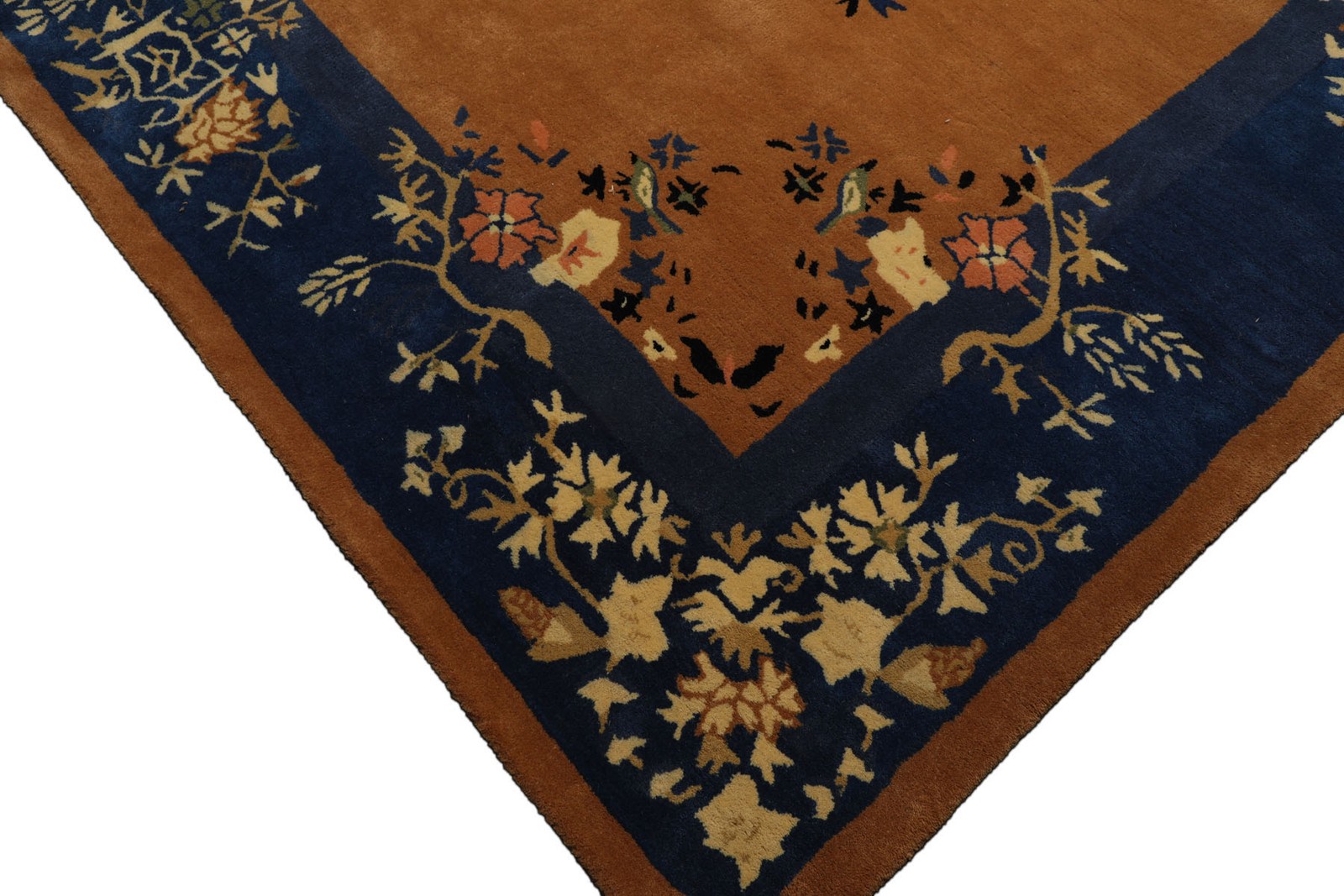 LoomBloom Multi Sizes Camel Hand Tufted Art Deco New Zealand Wool Rug