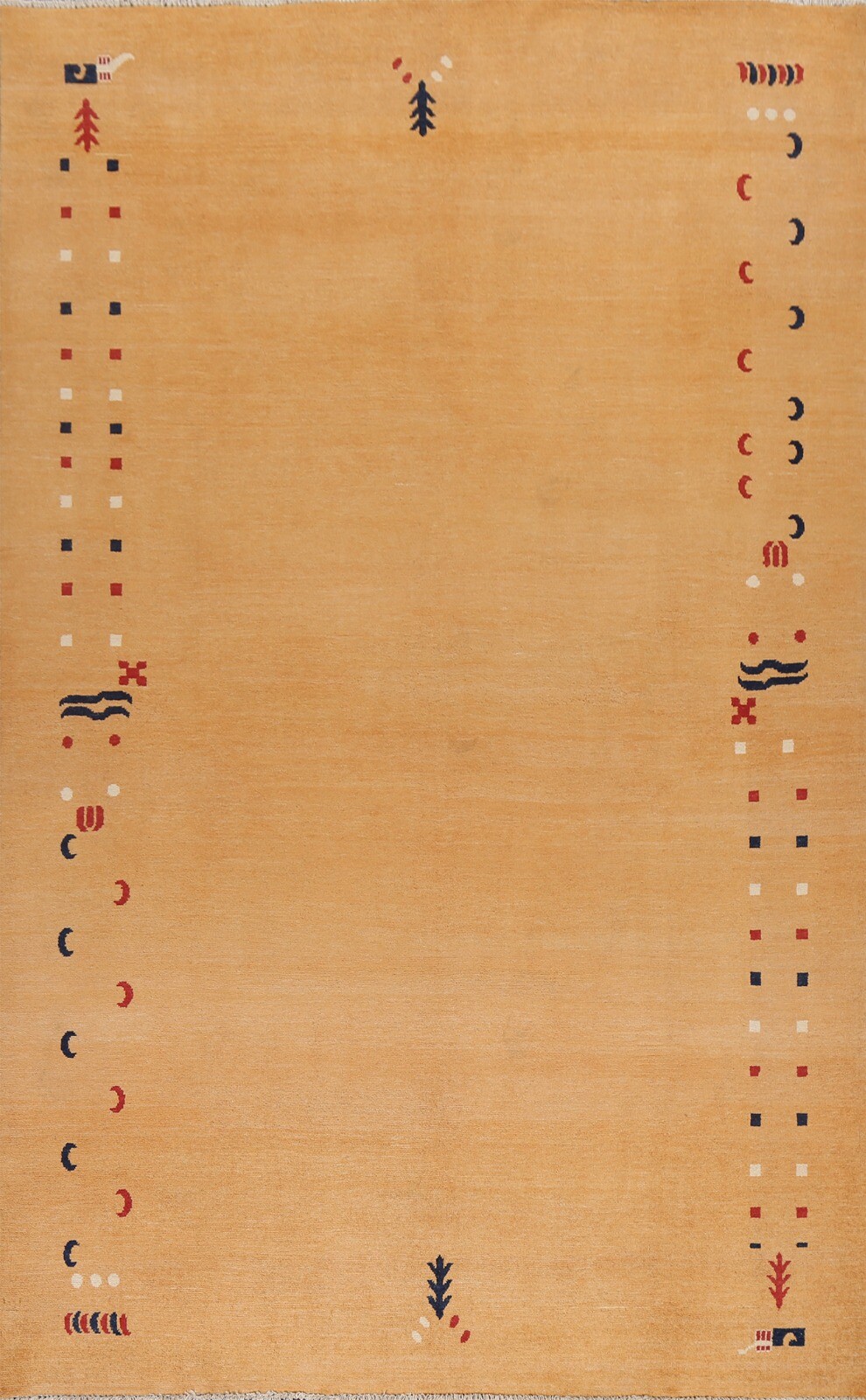 Bordered Gabbeh Contemporary Oriental Area Rug Hand-knotted WOOL Carpet 7×10 ft