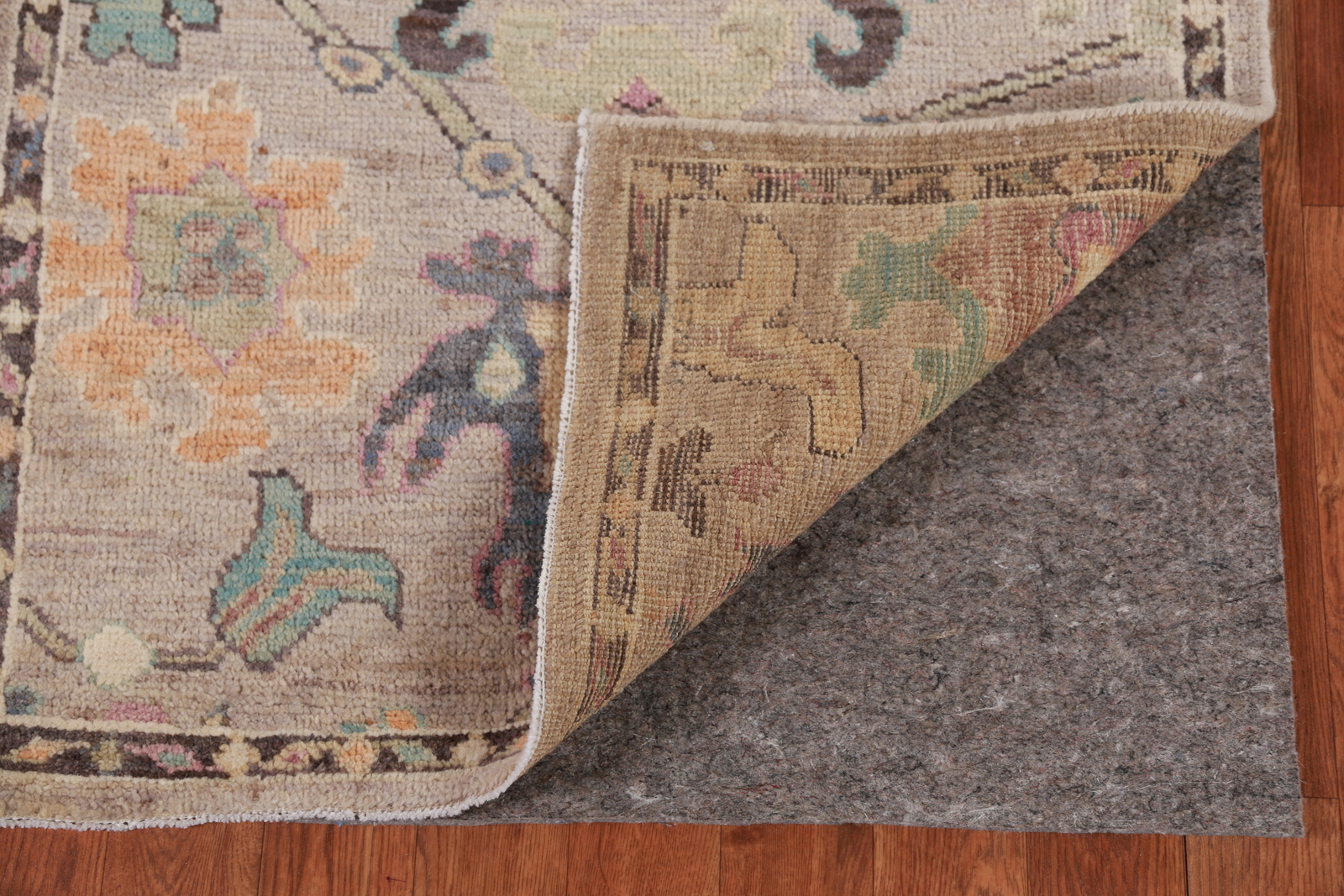 Vegetable Dye Authentic Oushak Turkish 14′ Long Runner Rug Handmade Wool 3×14 ft