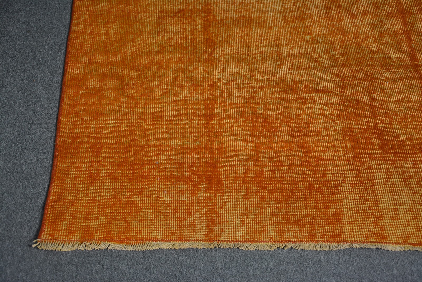 Vintage Turkish Rug 3,7×6,5 ft (113×198 cm), Orange Wool Rug