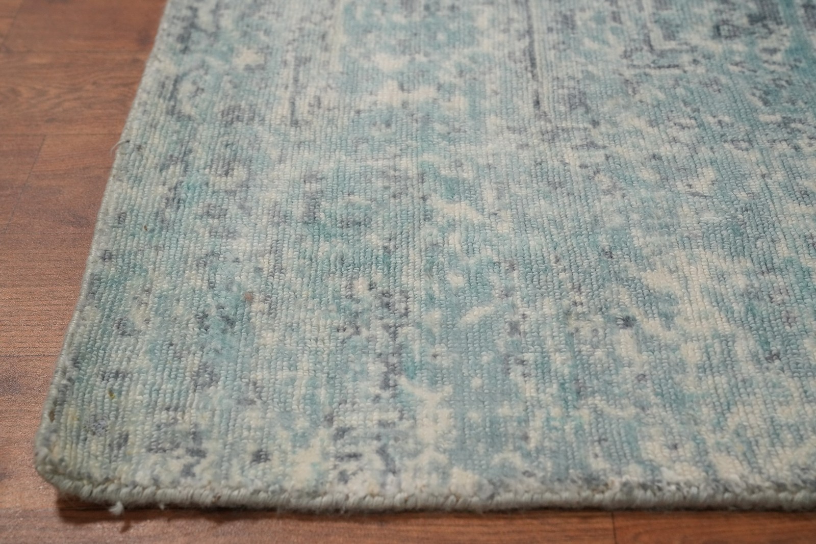All-Over Oushak Handmade Area Rug Gray Floral Oriental Carpet 5×8