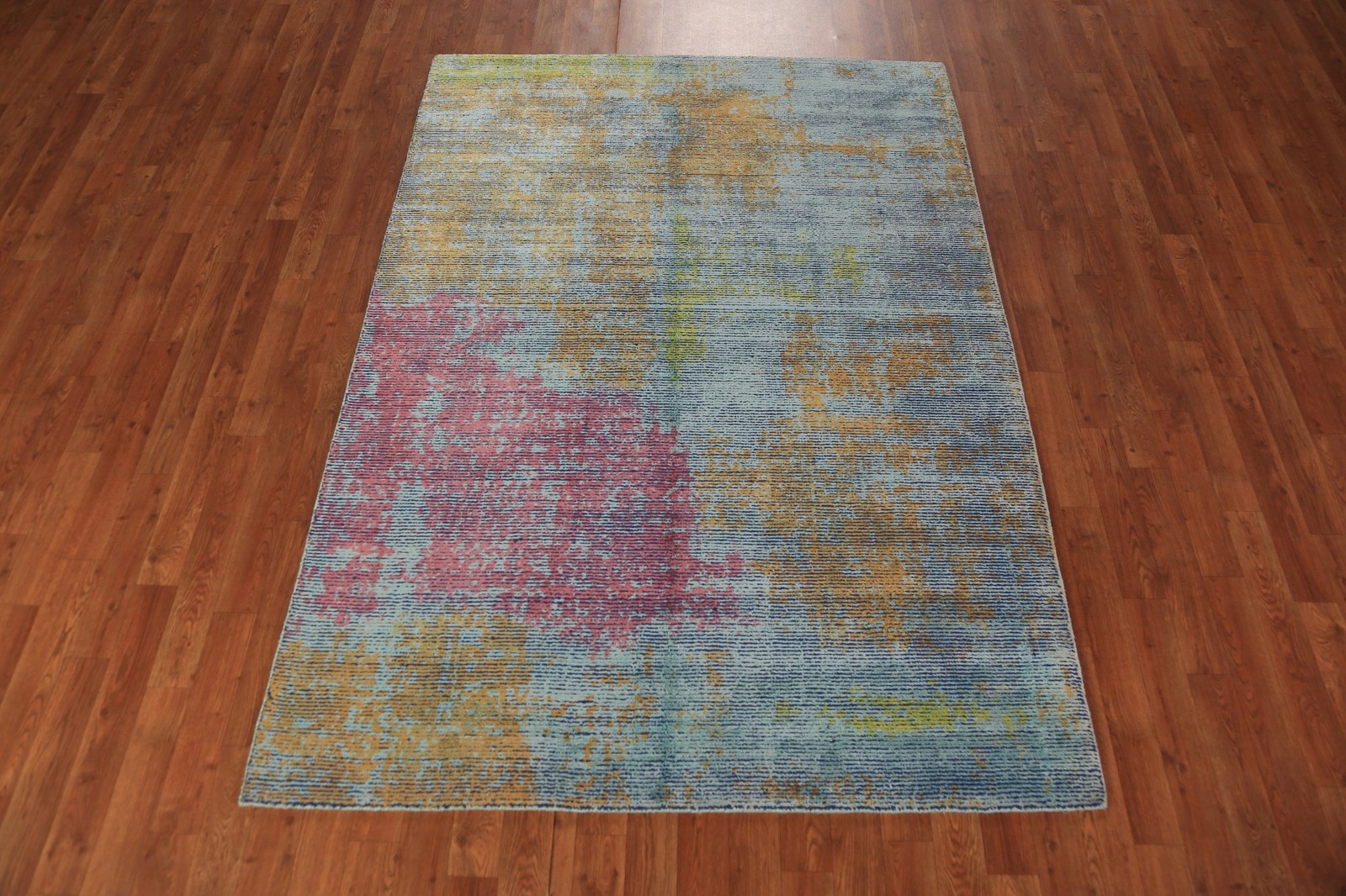 Contemporary Abstract Area Rug 5×7 Hand-knotted Wool Modern Style for Any Room