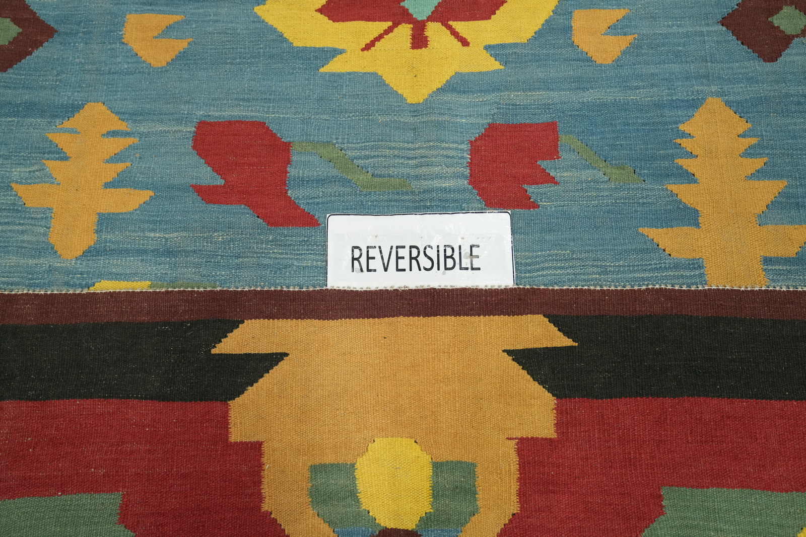 Flatweave Reversible Tribal Kilim Kelim Rugs Handwoven Wool 8×8 ft Square