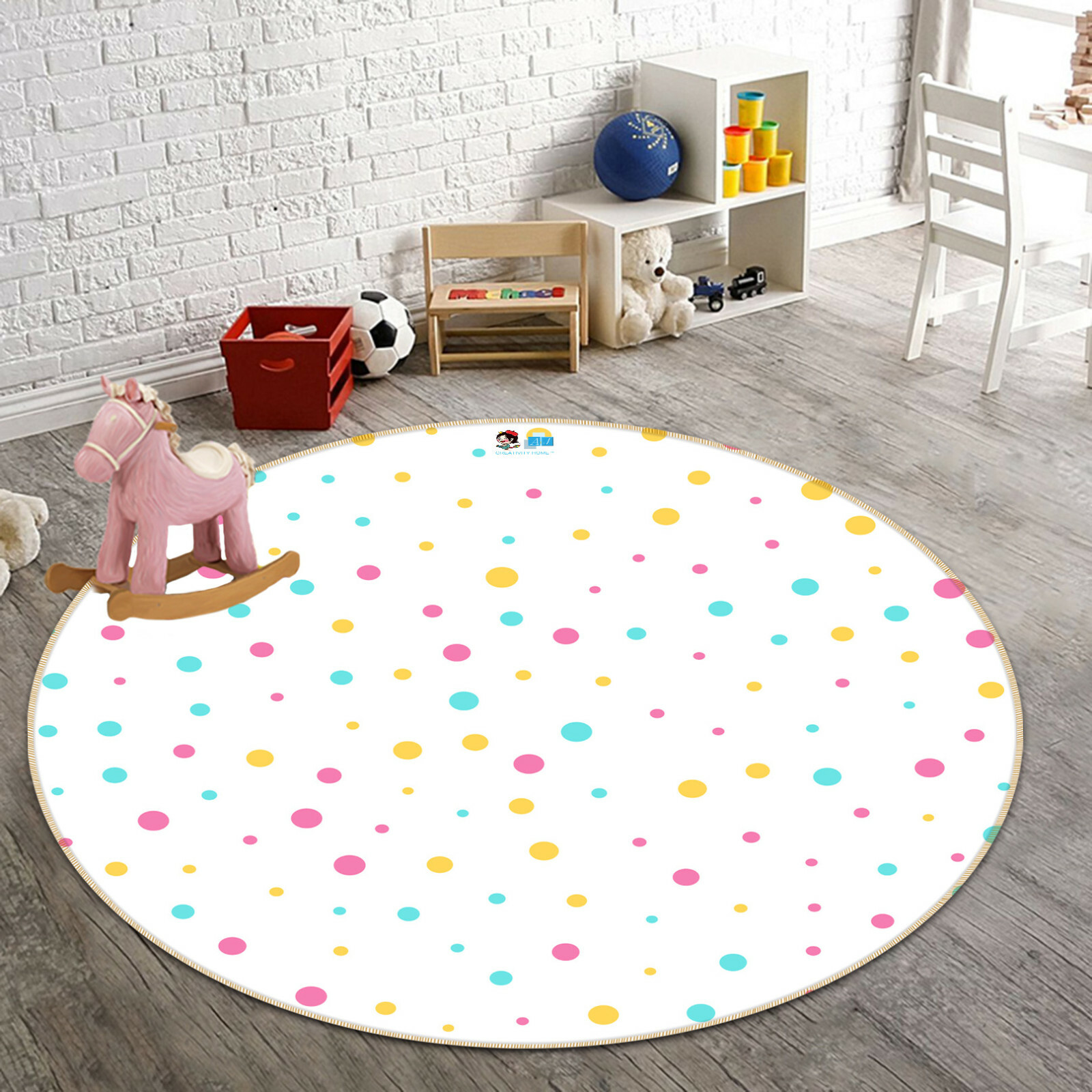 3D Color Circle ZHUA872 Game Non Slip Rug Mat Photo Carpet Zoe