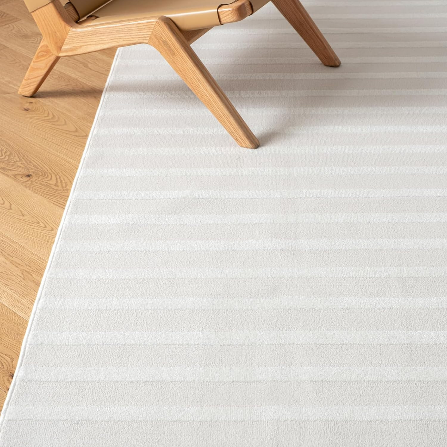 Cream 7’X9′ Washable Area Rug – Oeko-Tex Certified for Living Room & Bedroom