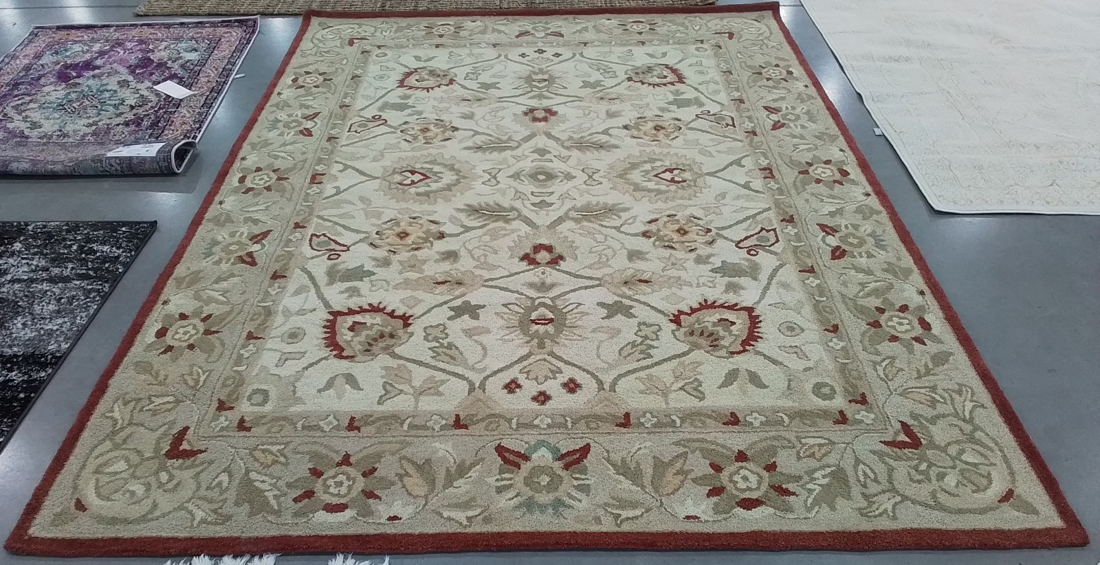 BEIGE / RUST 8′-0″ x 10′-0″ Back Stain Rug, Reduced Price 1172781590 AN512E-8
