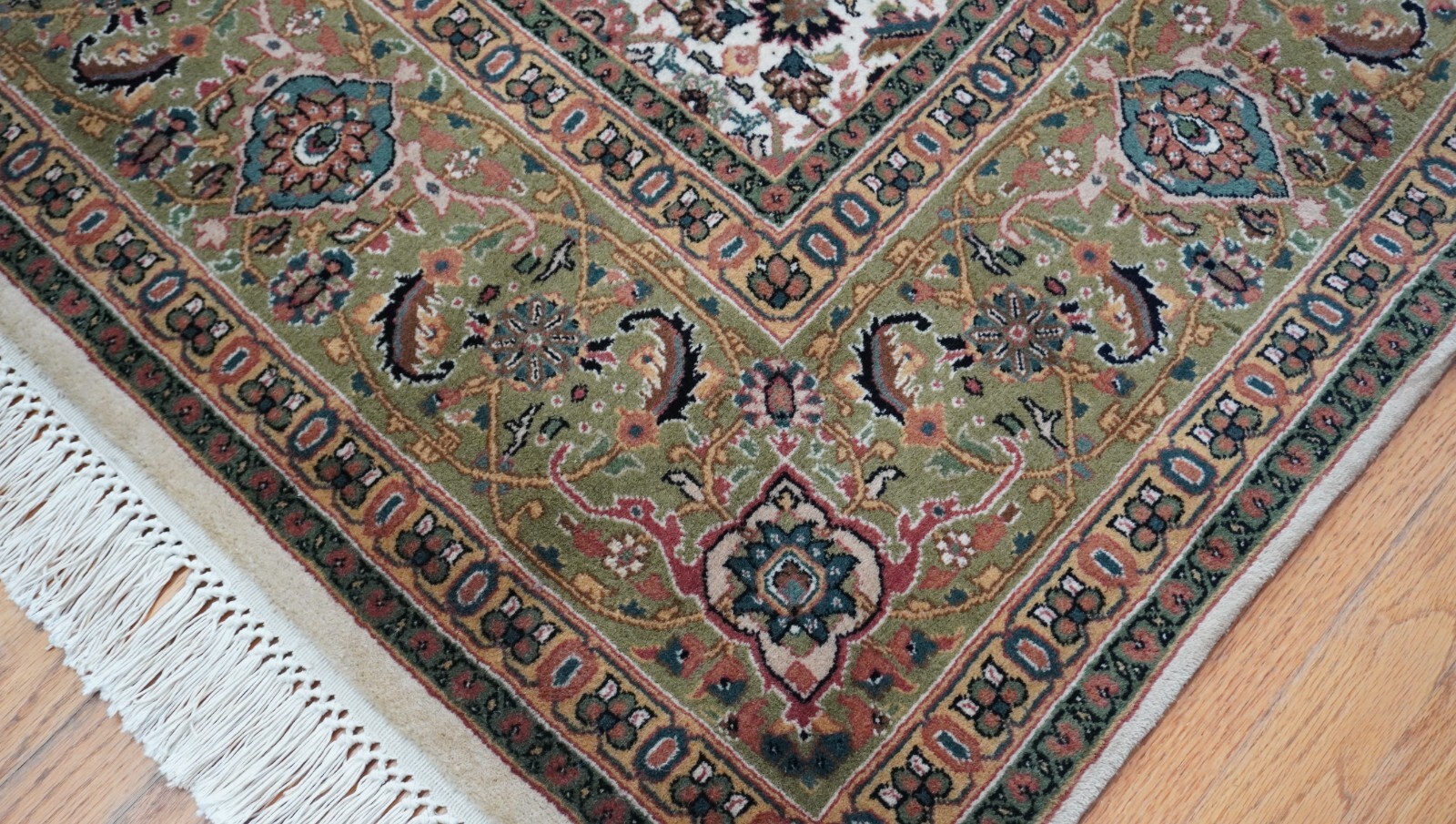 Excellent Indo-Tabrizz Mahi/Fish Design Hand knotted Oriental Rug Square 6′ x6′