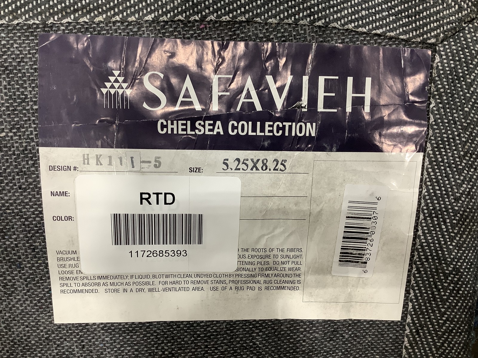 IVORY / DARK BLUE 5′-3″ x 8′-3″ Flaw in Rug, Reduced Price 1172685393 HK11I-5