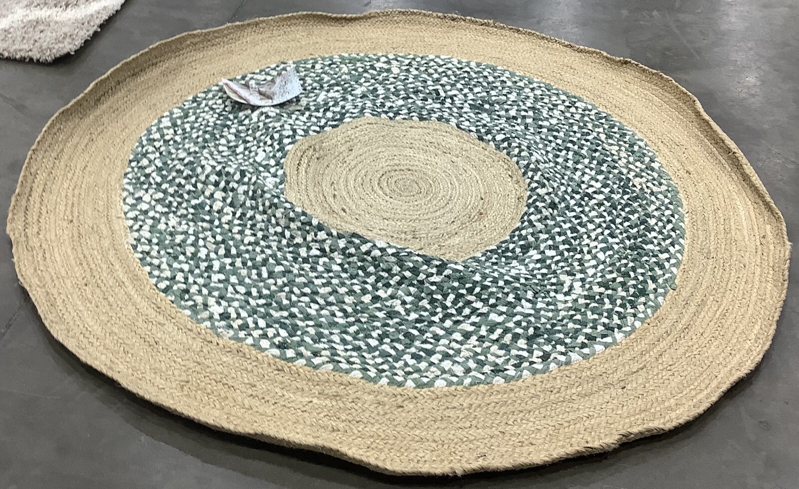 LT BLUE / NATURAL 5′-0″ x 5′-0″ Flaw in Rug, Reduced Price 1172677868 CAP210M-5R