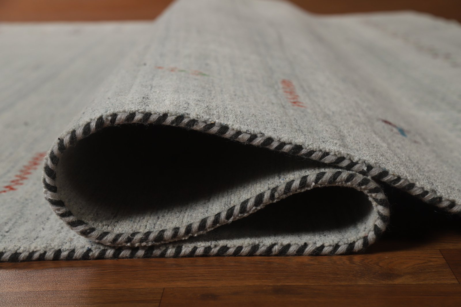 Artisan-crafted Grey Gabbeh Rug Wool Handmade Living Room Carpet 8×10 ft.