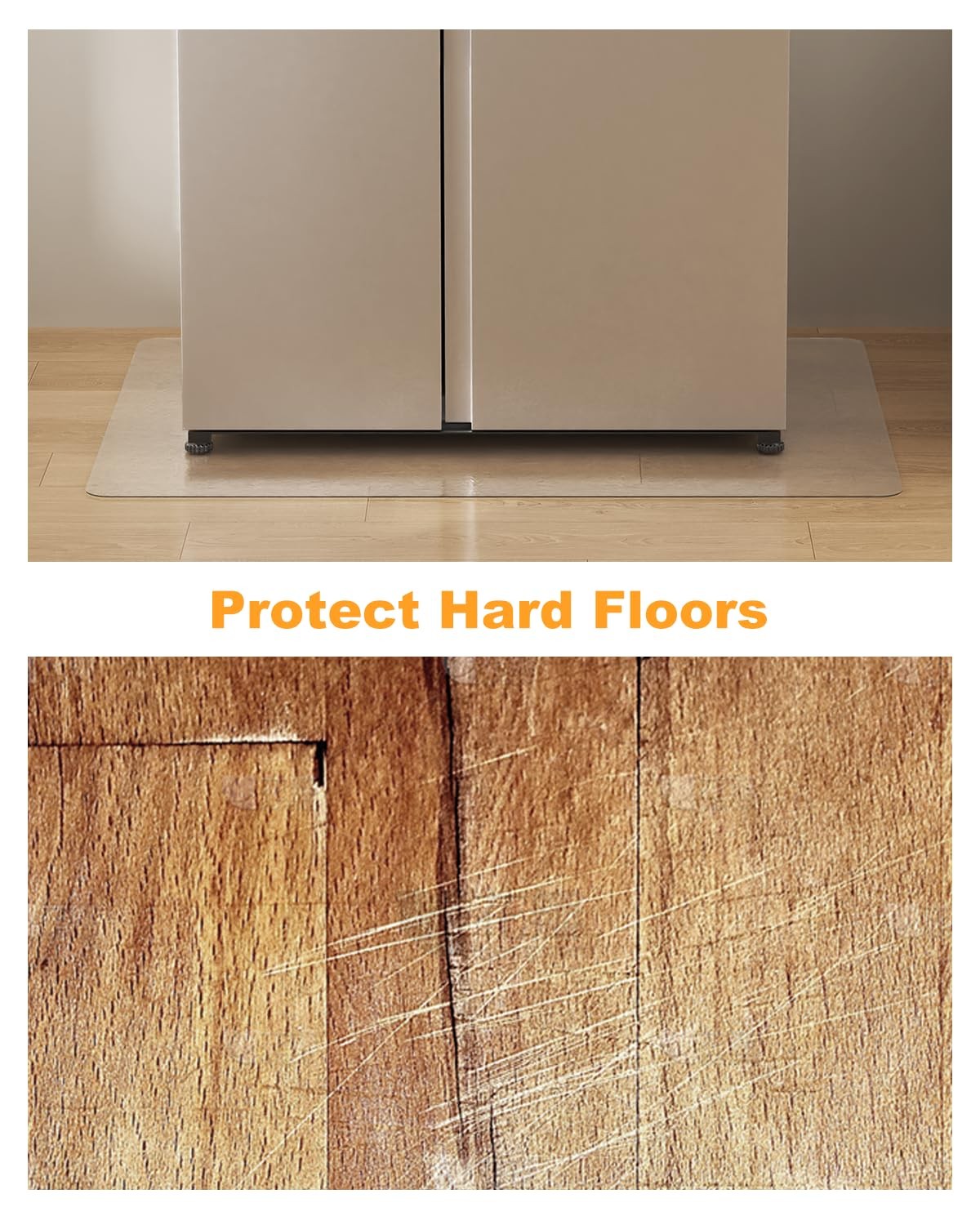 Small Clear Area Mat 3×3 Feet PVC Waterproof Hard Floor Protector Refrigerator