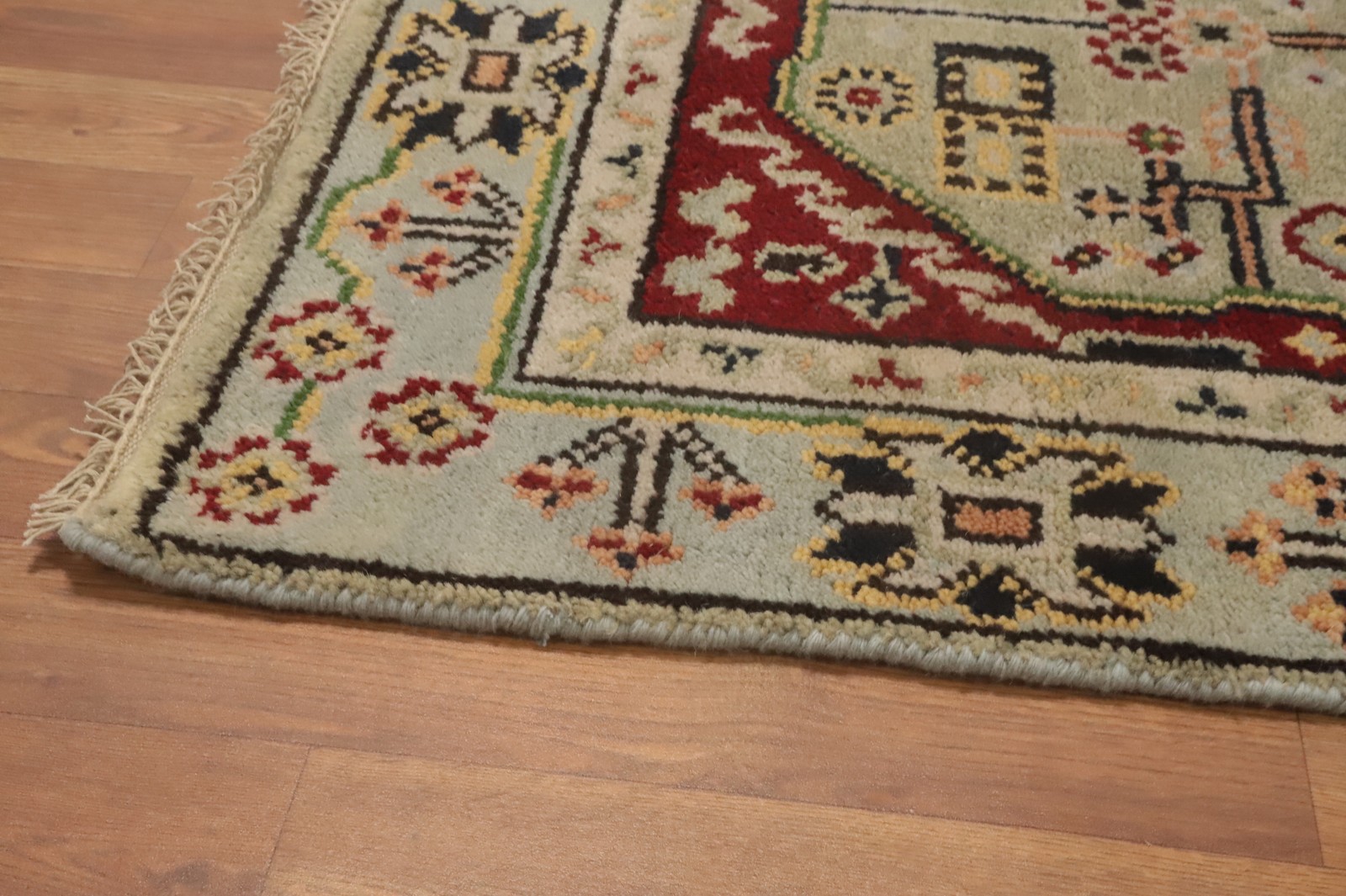 Geometric Kazak Indian Accent Rug 4×6 ft Hand-knotted Wool Oriental Carpet