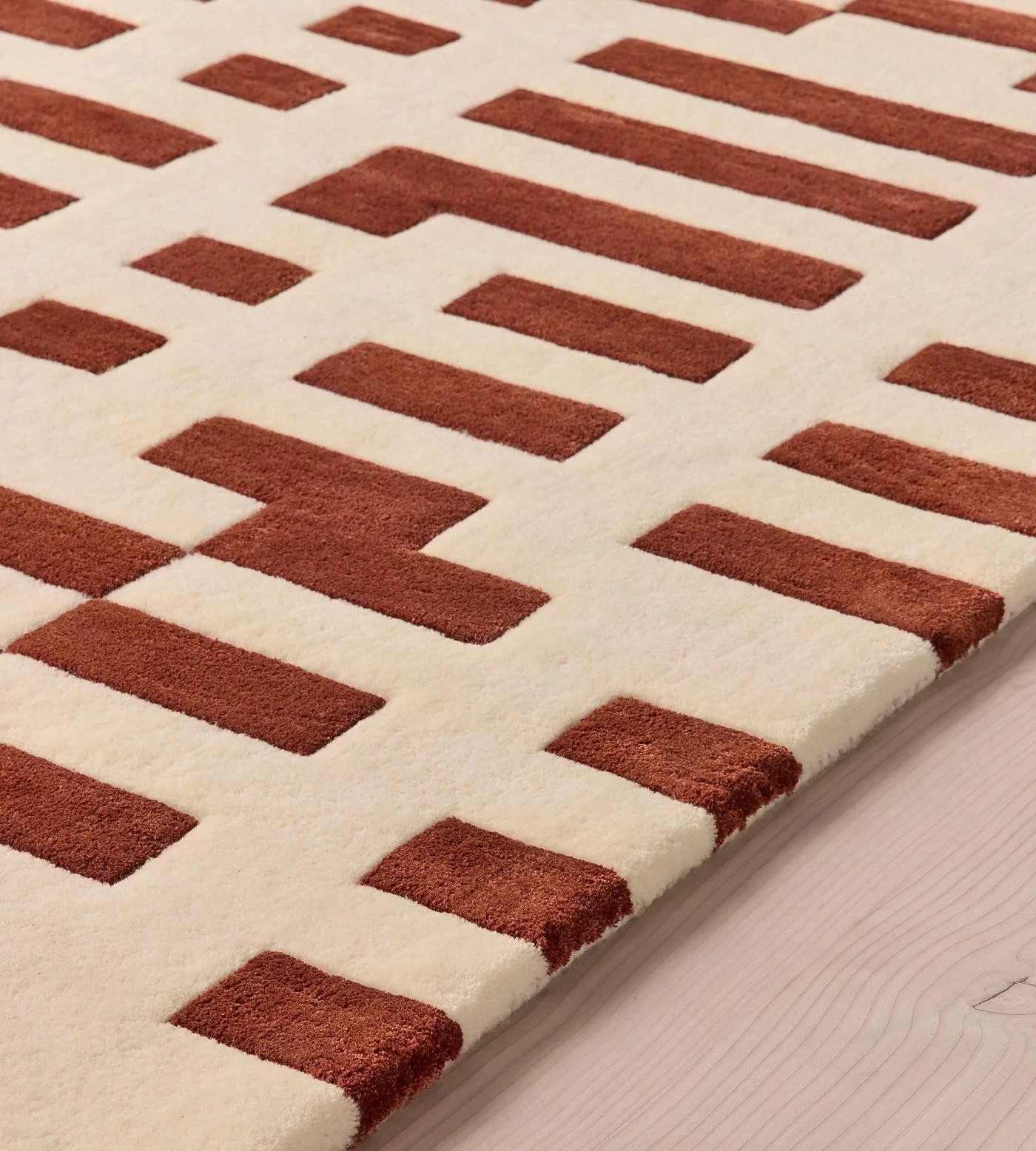 Hand-Tufted Wool Rug 8×10 10×14 ft – Soho Home Raya Rug, Rust, Handmade Area Rug