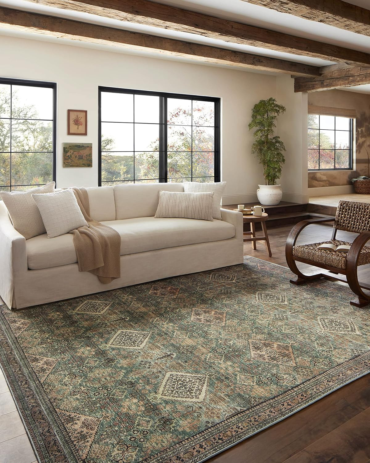 Loloi Magnolia Home by Joanna Gaines Sinclair Collection SIN-03 Turquoise/Multi