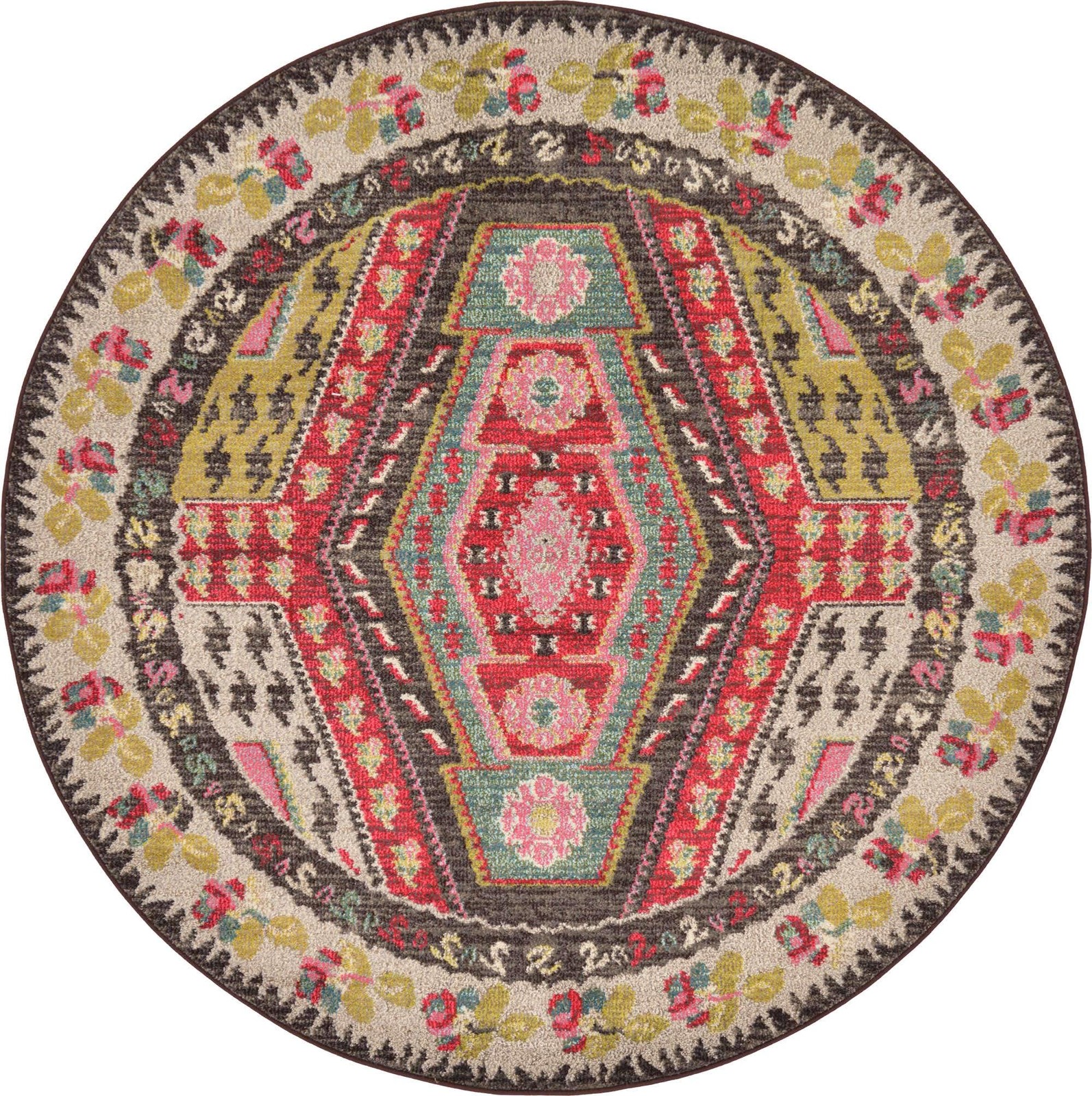 Unique Loom Sedona Collection Southwestern Geometric Border Over-Dyed Modern