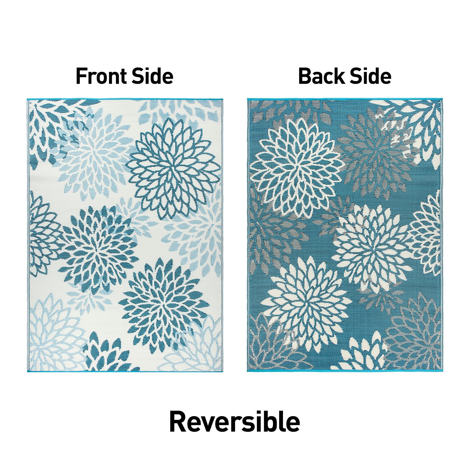 Rugshop Outdoor Rugs Modern Floral Aloha Reversible Recycled Plastic Rugs 3×5