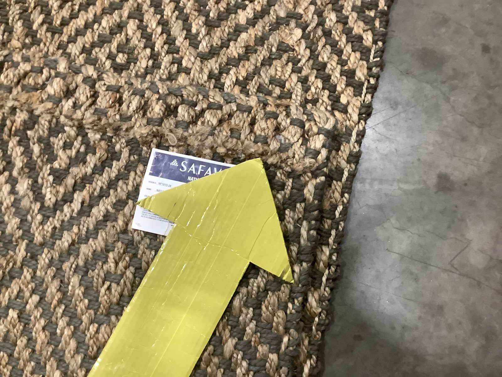 NATURAL GREY 2′-3″ x 8′-0″ Broken Thread Rug, Reduced Price 1172685174 NF181D-28